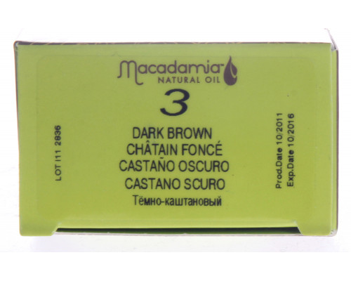 3 краска для волос, темный каштановый / MACADAMIA COLORS 100 мл