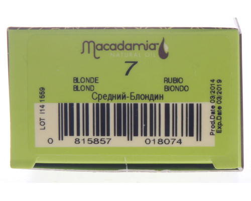 7 краска для волос, средний блондин / MACADAMIA COLORS 100 мл