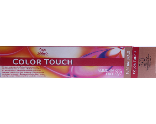 3/0 краска для волос, темно-коричневый / Color Touch 60 мл
